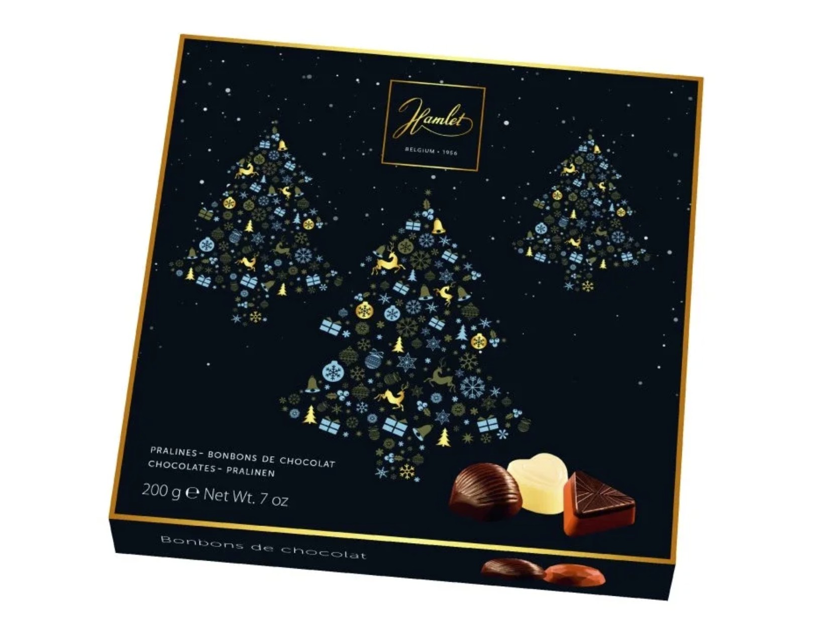 Pralinky belgické ve vánočním obalu Hamlet 200g